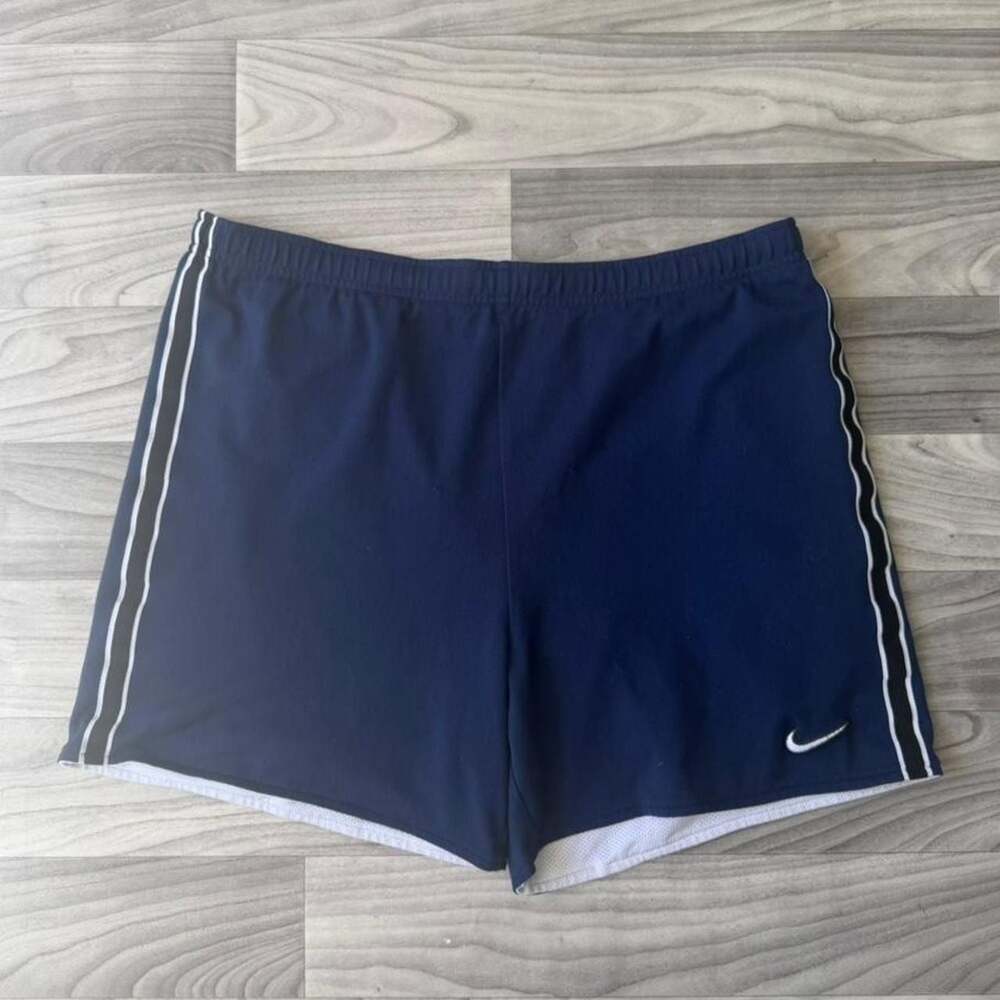 Vintage Y2K Nike Reversible Athletic Shorts Navy White Size Small